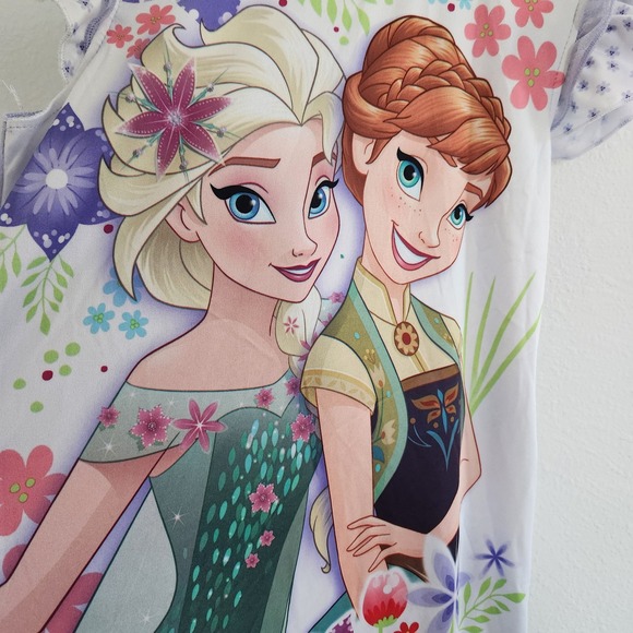 Disney Frozen Elsa Anna Nightgown Pajama Dress Girls Size 10 - Picture 6 of 7